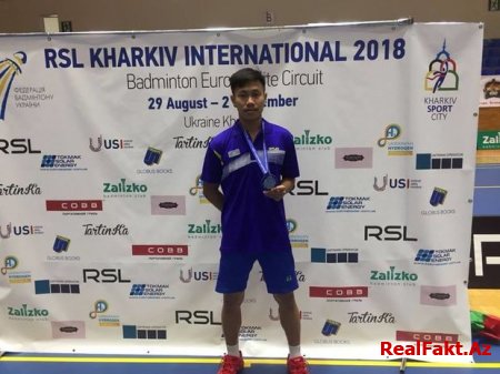 Azərbaycanı təmsil edən badmintonçu Ukraynada medal qazandı 