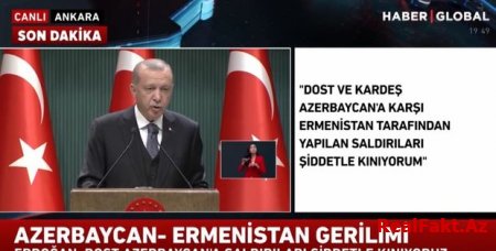 Ərdoğan Ermənistanın Azərbaycana hücumunu qınadı - VİDEO