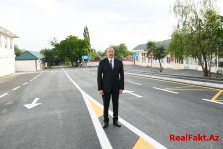 İlham Əliyev Əmirvan-Vəndam avtomobil yolunun açılışında iştirak edib - YENİLƏNİB + FOTO/VİDEO