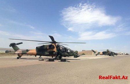 “TurAz Qartalı - 2020” təlimlərinə döyüş helikopterləri də cəlb edilib - VİDEO