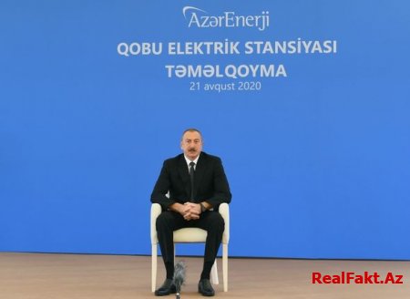 İlham Əliyev “Qobu” elektrik yarımstansiyasının tikintisi ilə tanış olub - YENİLƏNİB + FOTO