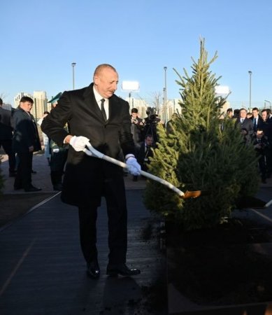 Astanada Heydər Əliyev küçəsinin açılışı olub - YENİLƏNİB + FOTO